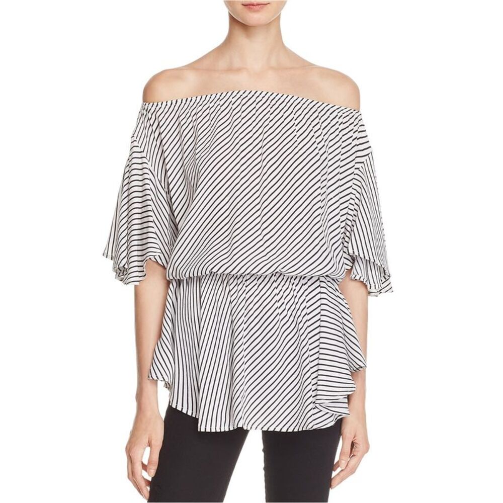 MLM Label Womens Striped Knit Blouse, NWT